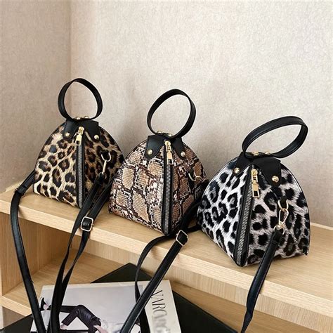 leopard print messenger bags